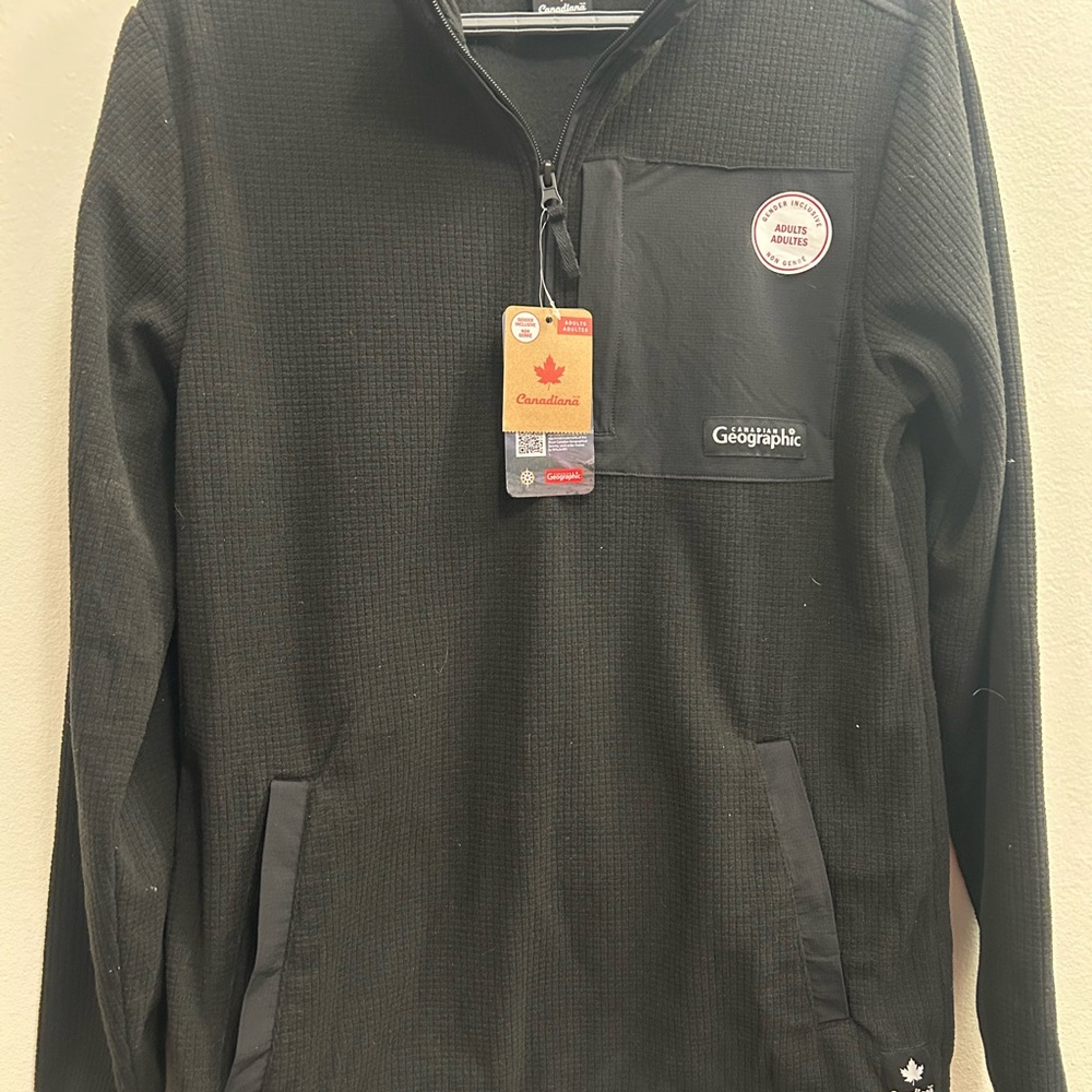 Canadian Geographic Half Zip Black Men's Jacket Size Small